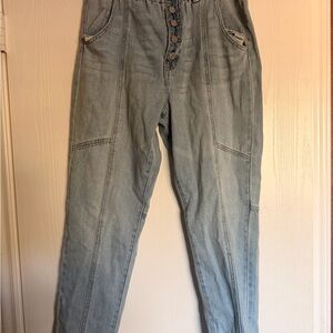 High-Waisted Button-Fly Jeans